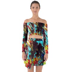 Two Hearts   One Beat 4 Off Shoulder Top With Skirt Set by bestdesignintheworld
