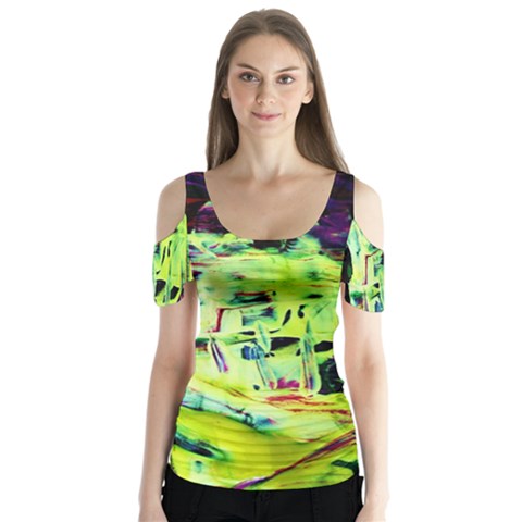 Spooky Attick 10 Butterfly Sleeve Cutout Tee  by bestdesignintheworld