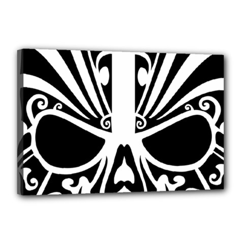 Tribal Sugar Skull Canvas 18  X 12  by StarvingArtisan