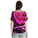 Calligraphy 2 V-Neck Flutter Sleeve Top View2