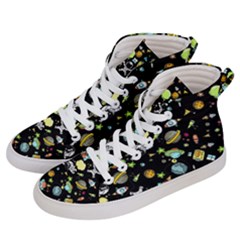 Space Pattern Women s Hi-top Skate Sneakers by Valentinaart