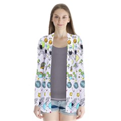 Space Pattern Drape Collar Cardigan by Valentinaart