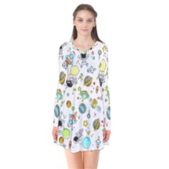 Space Pattern Flare Dress by Valentinaart