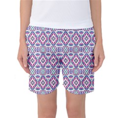 Colorful Folk Pattern Women s Basketball Shorts by dflcprints