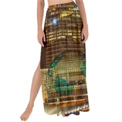Shanghai Skyline Architecture Maxi Chiffon Tie-up Sarong by Simbadda