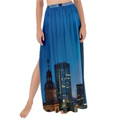 Frankfurt Germany Panorama City Maxi Chiffon Tie-up Sarong by Simbadda