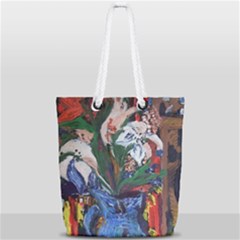 Buckeut In A Blue Jur Full Print Rope Handle Tote (small) by bestdesignintheworld