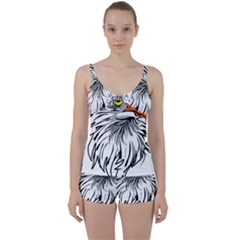 Animal Bird Cartoon Comic Eagle Tie Front Two Piece Tankini by Simbadda