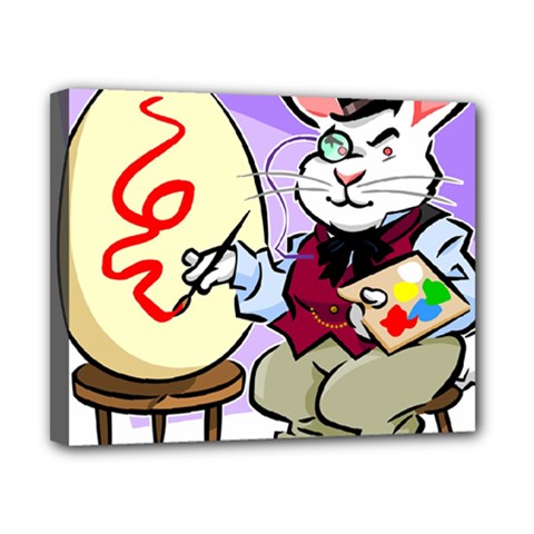 Bunny Easter Artist Spring Cartoon Canvas 10  X 8  by Simbadda