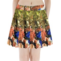 Pagoda And Calligraphy Pleated Mini Skirt by bestdesignintheworld
