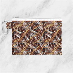 Colorful Wavy Abstract Pattern Canvas Cosmetic Bag (medium) by dflcprints