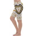 Hearts In A Field Of Fantasy Flowers In Bloom Cropped Leggings  View2