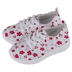 Sweet Shiny Floral Red Kids  Lightweight Sports Shoes by ImpressiveMoments