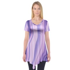 Marbled Ultra Violet Short Sleeve Tunic  by NouveauDesign