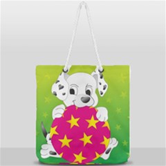 Dalmatians Dog Puppy Animal Pet Full Print Rope Handle Tote (large) by Nexatart