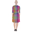 Colorful Sheet Wrap Up Cocktail Dress View2