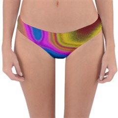 Colorful Waves Reversible Hipster Bikini Bottoms by LoolyElzayat