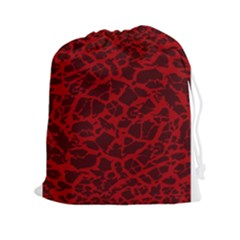 Red Earth Texture Drawstring Pouch (xxl) by LoolyElzayat