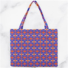 Blue Orange Yellow Swirl Pattern Mini Tote Bag by BrightVibesDesign