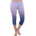 Blue Pink Clouds Capri Yoga Leggings View1