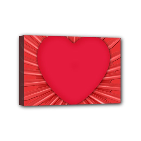 Background Texture Heart Love Mini Canvas 6  X 4  by Sapixe