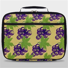Grapes Background Sheet Leaves Full Print Lunch Bag by Sapixe