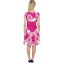 Background Flowers Texture Love Capsleeve Midi Dress View2