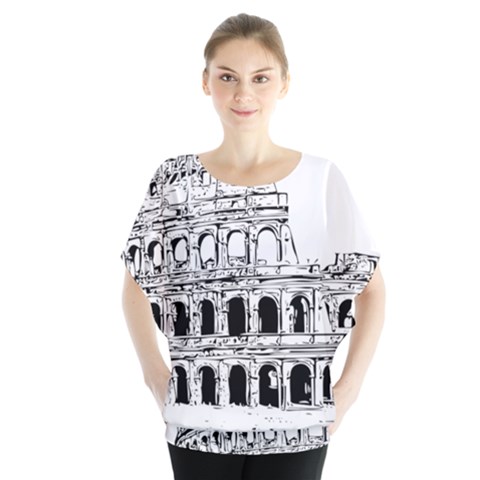 Line Art Architecture Blouse by Sapixe