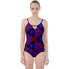 Pattern Abstract Wallpaper Art Cut Out Top Tankini Set by Sapixe
