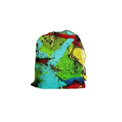 Yellow Dolphins   Blue Lagoon 6 Drawstring Pouches (small)  by bestdesignintheworld
