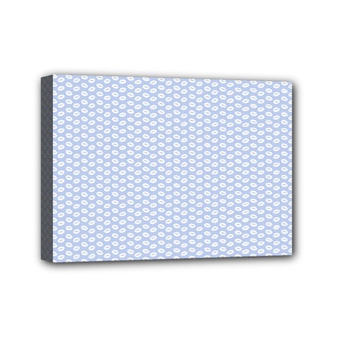 Alice Blue White Kisses In English Country Garden Mini Canvas 7  X 5  by PodArtist
