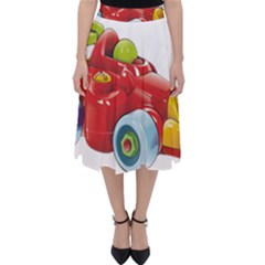 Car Vehicle Racing Car Formula Folding Skater Skirt by Sapixe
