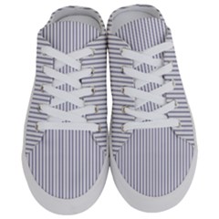 Mattress Ticking Narrow Striped Pattern In Usa Flag Blue And White Half Slippers by PodArtist