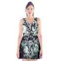Awesome Tiger In Green And Black Scoop Neck Skater Dress View1