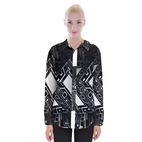 Technoid Future Robot Science Womens Long Sleeve Shirt by Sapixe