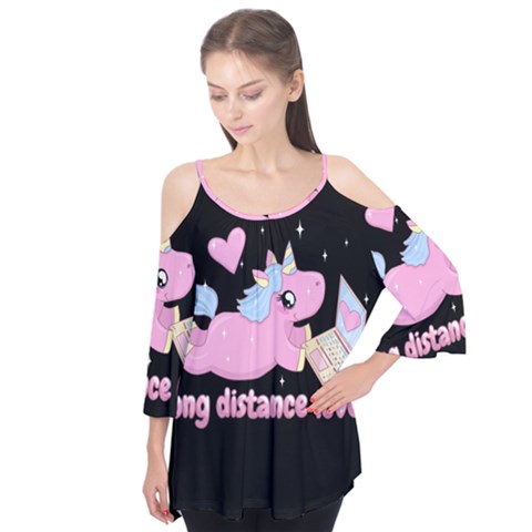Long Distance Lover - Cute Unicorn Flutter Tees by Valentinaart