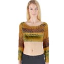 Fabric Textile Texture Abstract Long Sleeve Crop Top View1