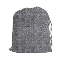 Linear Intricate Geometric Pattern Drawstring Pouches (xxl) by dflcprints