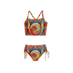 Background Colorful Abstract Girls  Tankini Swimsuit by Nexatart