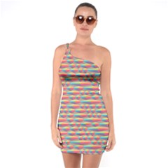Background Abstract Colorful One Soulder Bodycon Dress by Nexatart