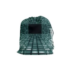 Abstract Perspective Background Drawstring Pouches (medium)  by Nexatart