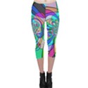 Retro Wave Background Pattern Capri Leggings  View1