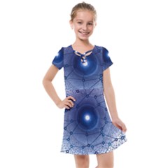 Network Social Abstract Kids  Cross Web Dress by Nexatart