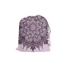 Mandala Pattern Fractal Drawstring Pouches (medium)  by Nexatart