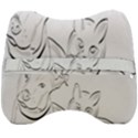 Dog Cat Pet Silhouette Animal Velour Head Support Cushion View2