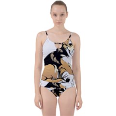 Dog Sitting Pet Collie Animal Cut Out Top Tankini Set by Sapixe
