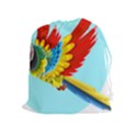 Parrot Animal Bird Wild Zoo Fauna Drawstring Pouches (Extra Large) View1