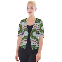 Fantasy Jasmine Paradise Love Mandala Cropped Button Cardigan by pepitasart