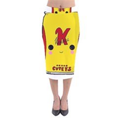 Kawaii Cute Tennants Lager Can Velvet Midi Pencil Skirt by CuteKawaii1982