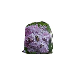 Lilac Bumble Bee Drawstring Pouches (xs)  by IIPhotographyAndDesigns